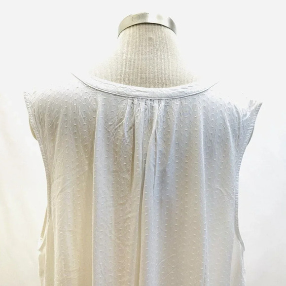 NWT CROFT & BARROW Women Sleeveless Pullover V-Neck 100% Rayon White Shirt Sz 4X - Picture 9 of 13